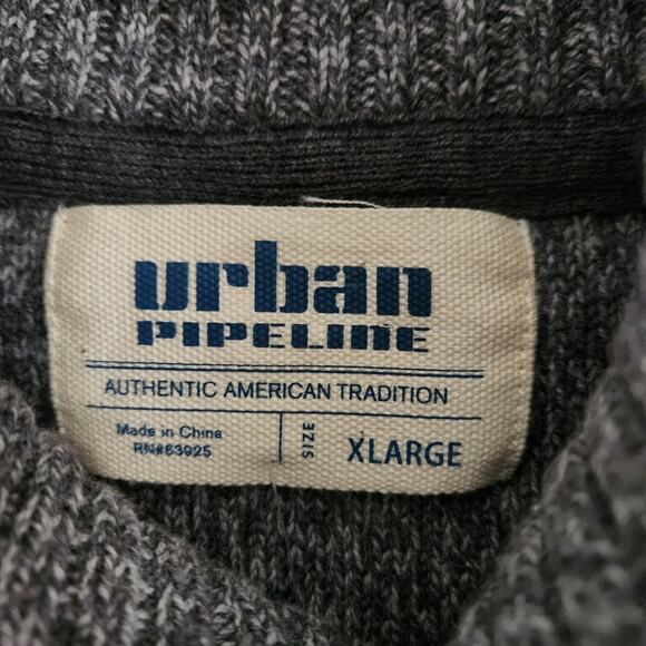 Urban Pipeline Men's Gray Pullover Shaker Shawl Sweater XLarge - Picture 6 of 8